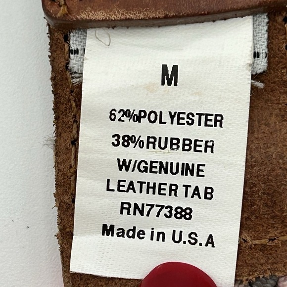 J Crew Belt Women's M Pink Braided Leather Tab Brass D Ring Buckle Made USA - Picture 6 of 6